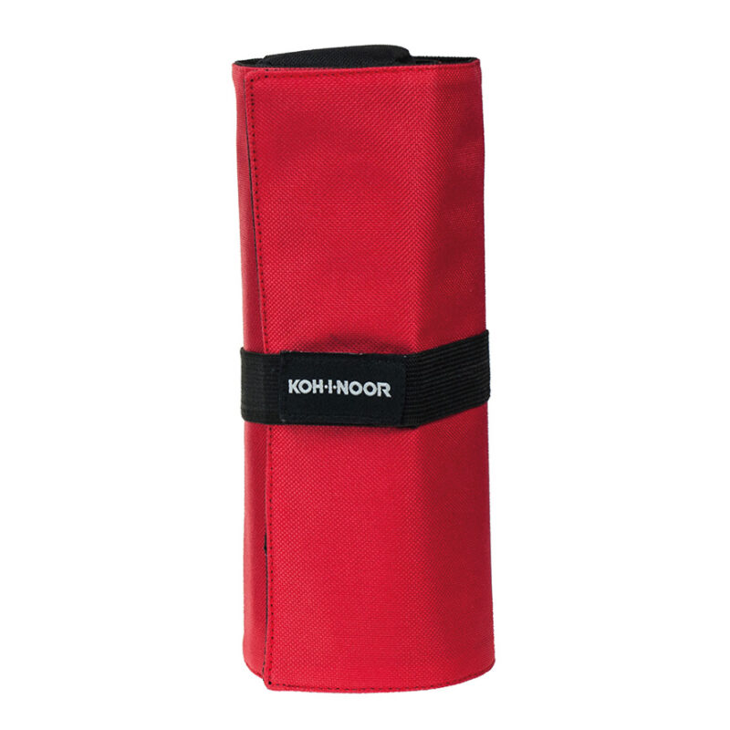 Ast. arrotolabile rosso 24 scomparti + bustina con zip