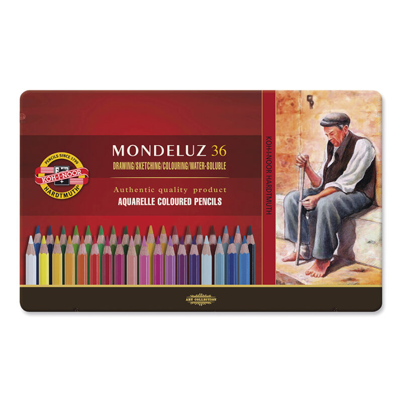Ast. di metallo 36 pastelli MONDELUZ