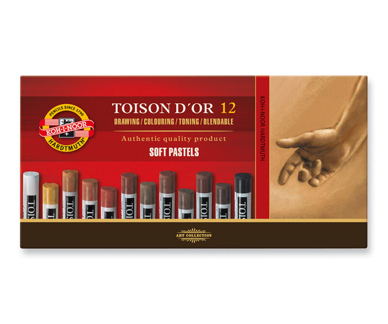 Ast. 12 colori SOFT PASTELS MARRONI Toison D'Or