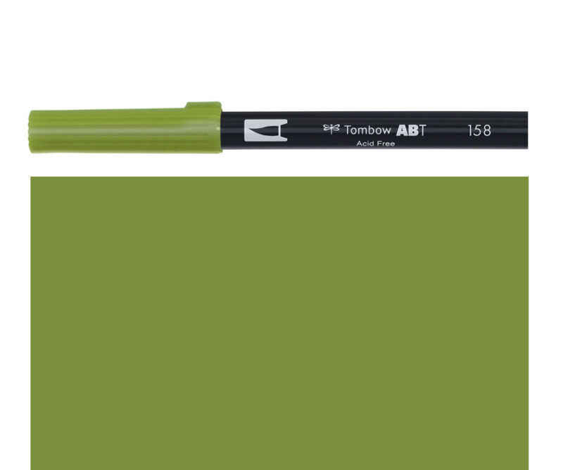 Pennarello DUAL BRUSH dark olive