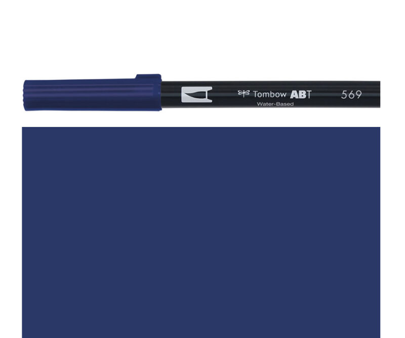 Pennarello DUAL BRUSH jet blue