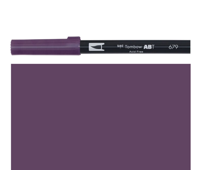 Pennarello DUAL BRUSH dark plum