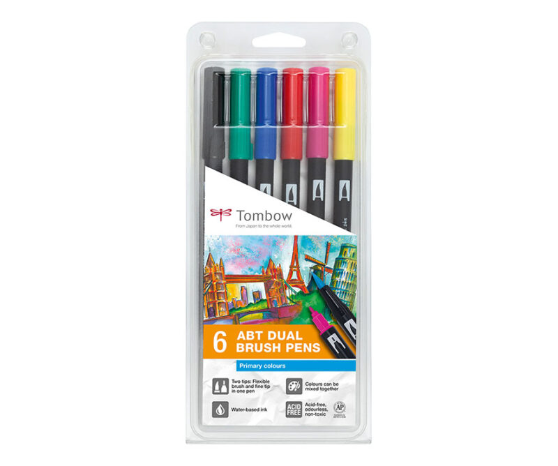Set 6 pz. DUAL BRUSH - colori PRIMARI