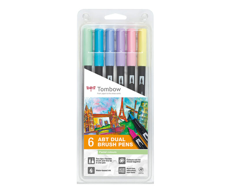 Set 6 pz. DUAL BRUSH - colori PASTELLO