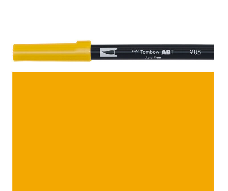 Pennarello DUAL BRUSH chrome yellow