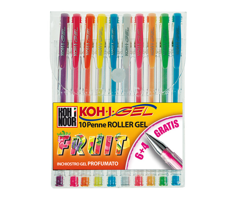 Ast. 10 penne gel FRUIT - colori profumati
