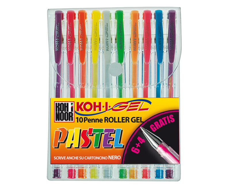 Ast. 10 penne gel PASTEL - colori pastello