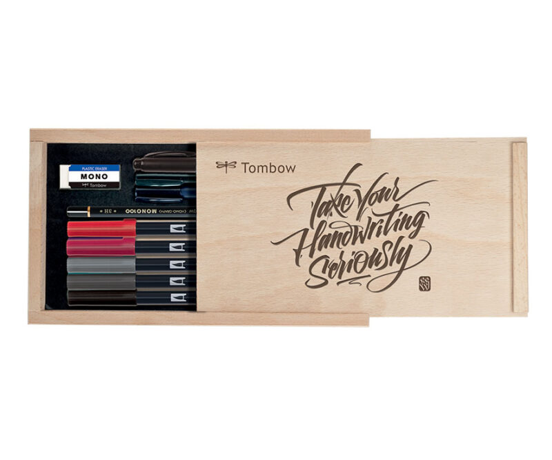 Set calligrafia ADVANCED pz. 10 ed. speciale LUCA BARCELLONA in scatola di legno