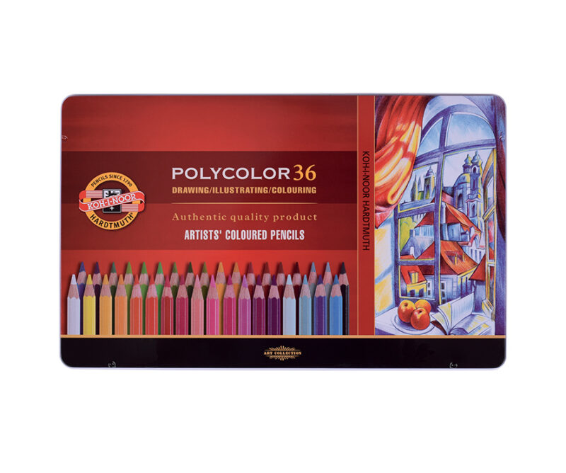 Ast. in metallo 36 pastelli POLYCOLOR