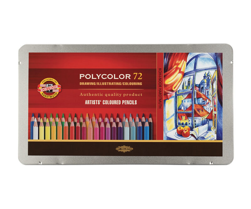 Ast. in metallo 72 pastelli POLYCOLOR