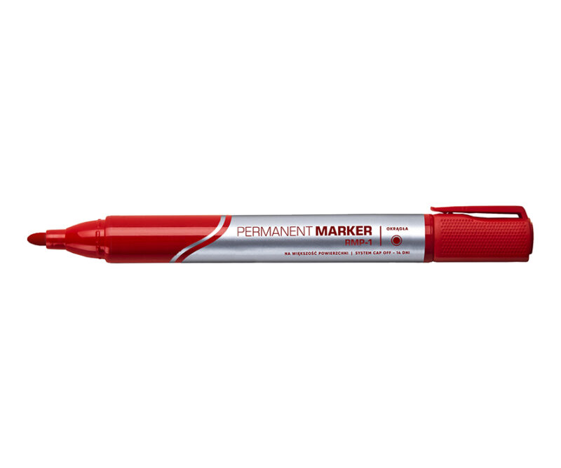 Marker permanente rosso punta tonda