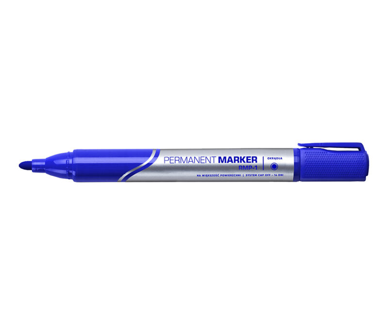 Marker permanente blu punta tonda